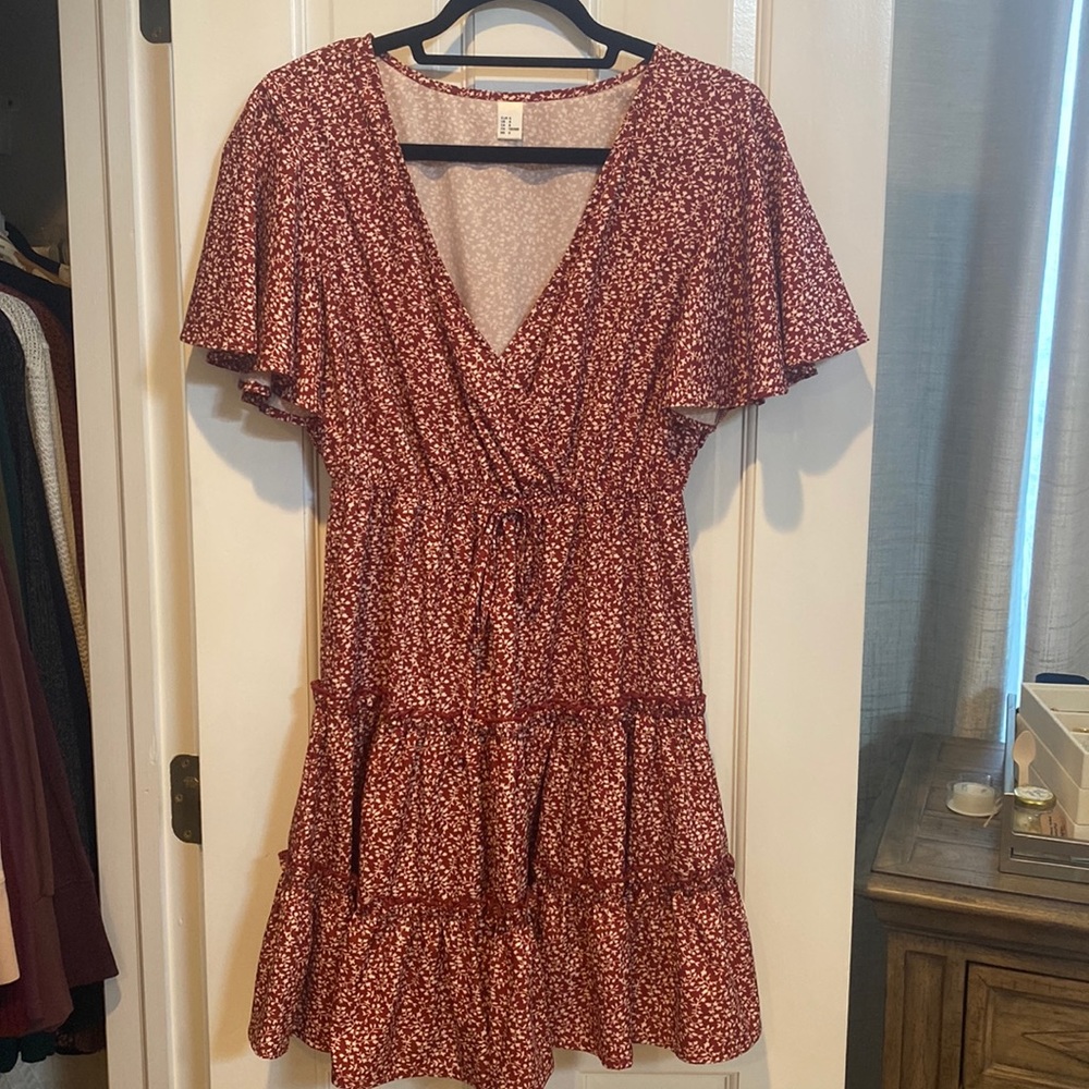 SheIn Women's Short Ruffle Sleeve Dress